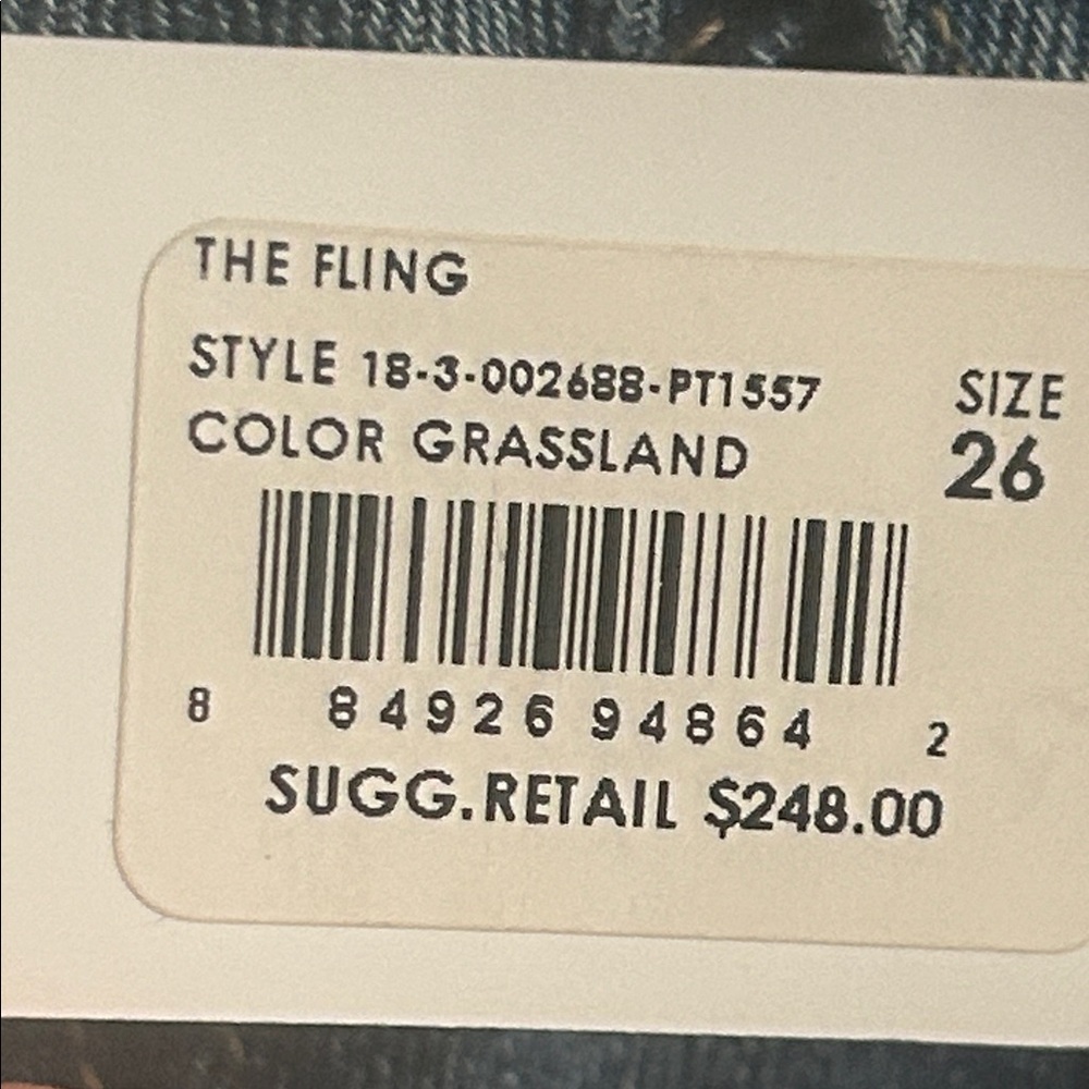 New Current/Elliott Women’s The Fling Straight Leg Cotton Denim Blue Jeans - Picture 5 of 11